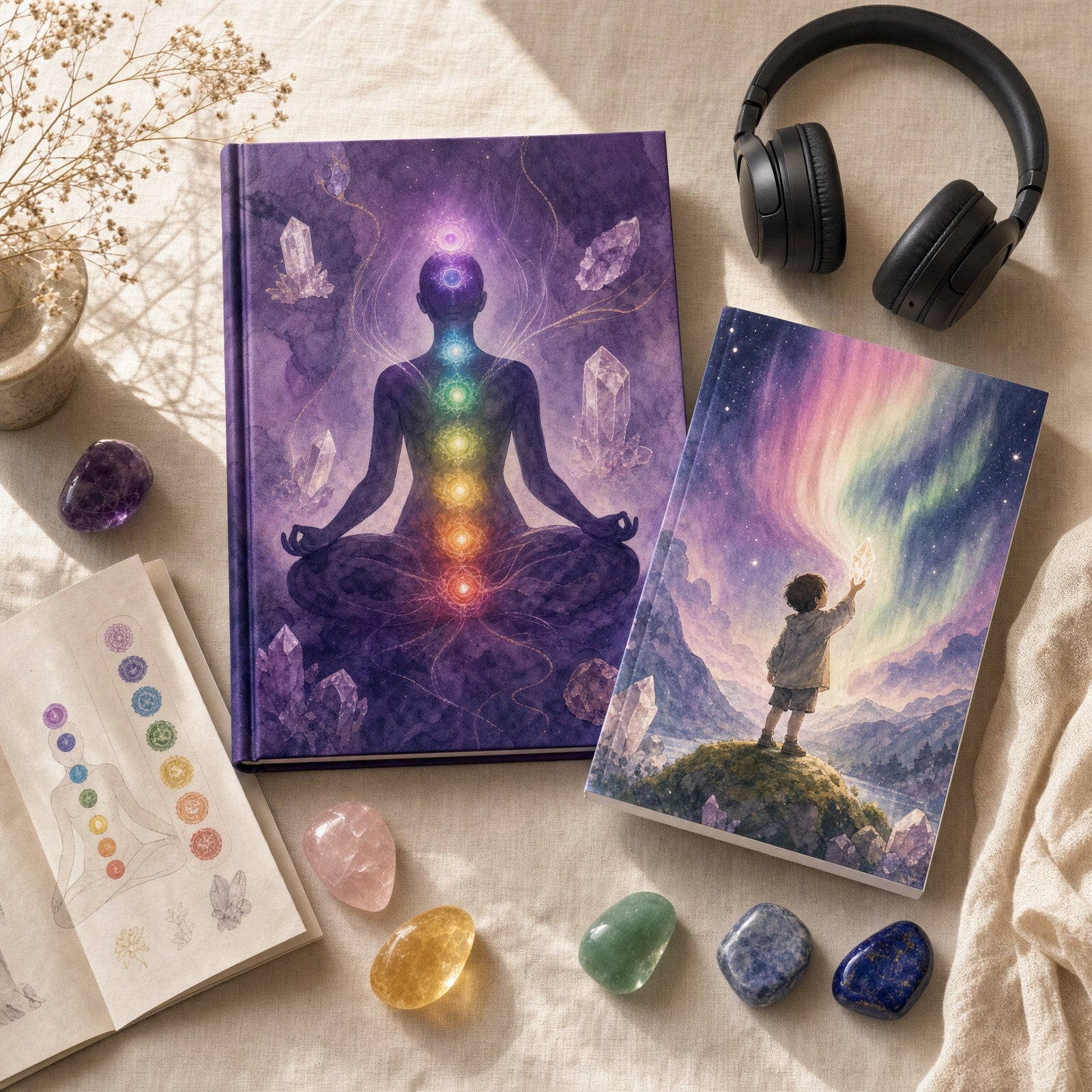 The Crystal Healing collection &mdash; book, audiobook, toolkit, and Young Hearts edition